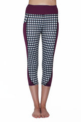 Purple Checker - Pocket Capri - ON SALE