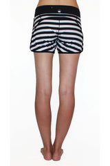 Runner's Dream 5 Pocket Short - Black and White Stripe