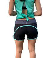 Runner's Dream 5 Pocket Short - Black with Teal