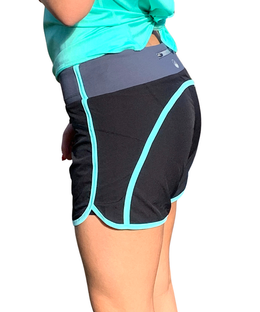 Runner's Dream 5 Pocket Short - Black with Teal