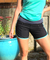 Runner's Dream 5 Pocket Short - Black with Teal
