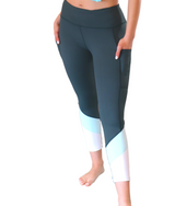 Two Tone Green Mesh - Pocket Tights
