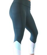 Two Tone Green Mesh - Pocket Tights