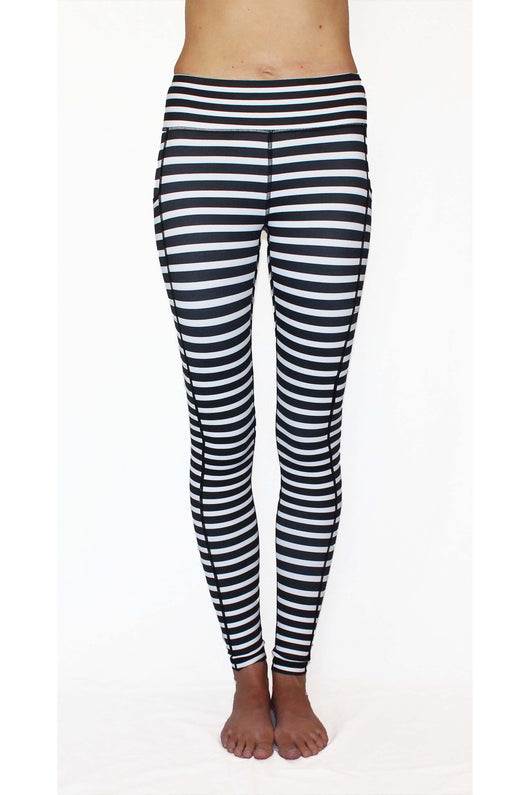 Hana 7/8 side stripe legging black – Cream Yoga
