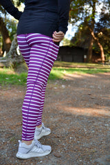 Purple and White Stripe - Pocket Pant