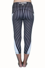 Vertical Stripe - Black and White - Pocket Tights - ON SALE